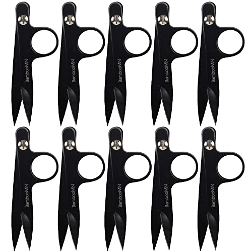 JubileeYarn Professional Multi-Purpose Titanium Precision Trimmer - Black - 10 Pairs - color: Titanium - Black, size: 10 Pairs
