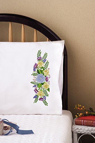 Design Works Crafts Floral Fantasy Pillowcases for Embroidery, Model: T232176