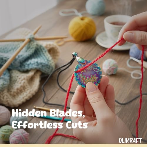 Olikraft 4-Pack Yarn Cutter Pendants (Rainbow) - color: Rainbow