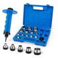 Hollow Punch Set with Pin Point Punch Shaft, 3/16 to 1-3/8in