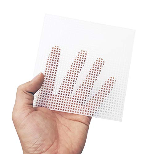 Allazone 100 PCS Mesh Plastic Canvas Sheets 8 Style Plastic Canvas for DIY Crafts Embroidery Cross Stitch, Acrylic Yarn Crafting, Knit and Crochet Projects - color: 100 PCS - 8 Shapes