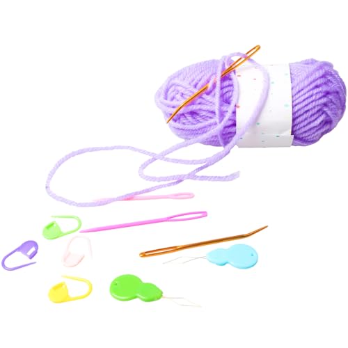 Hekisn 45Pcs Large Eye Blunt Yarn Needles kit, Assorted Sizes Bent Tapestry Darning Needle, Sewing Needles with Needle Threaders & Stitch Markers for Knitting Crochet (Green&White) - color: Green&White
