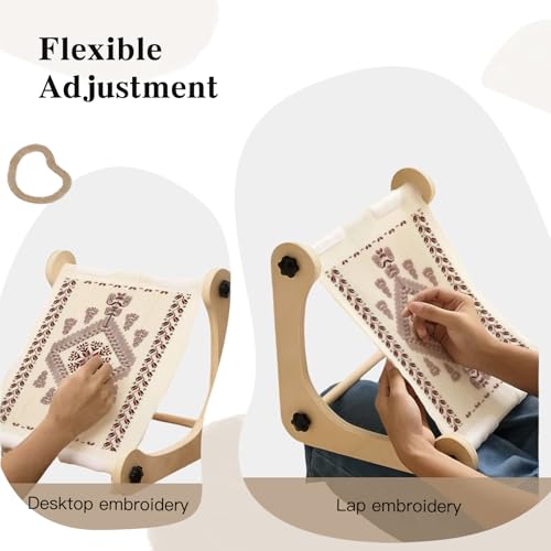 Adjustable Embroidery Stand,Needlepoint Stand,Embroidery Holder Stands with 2 Size Rods (11.8" & 15.7") ,Perfect Cross Stitch Stand for Sewing,Needlepoint,and Quilting Projects