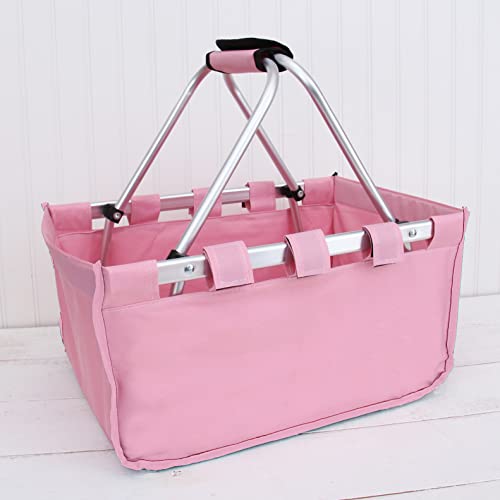 ThreadArt Collapsible Market Basket, Pink - color: Pink