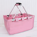 ThreadArt Collapsible Market Basket, Pink - color: Pink