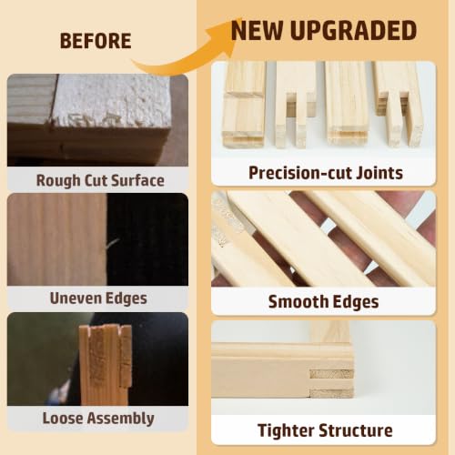12PCS Needlepoint Stretcher Bars for Needlework 6"/7"/8" with 50 Thumb Tacks ,Wooden Canvas Stretcher Bars for Embroidery Stitch Frame Set Bundle（6"/7"/8"） - size: 6"/7"/8"