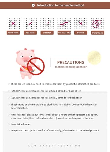 Dimensean Counted Cross Stitch Kit for Beginners, 11CT Unprinted Cross-Stitch Kit Easy Patterns Needlepoint Kit Cross Stitching Embroidery Kit Supplies-Colorful Butterfly Flowers 18x18 inch - color: ColorDIY02