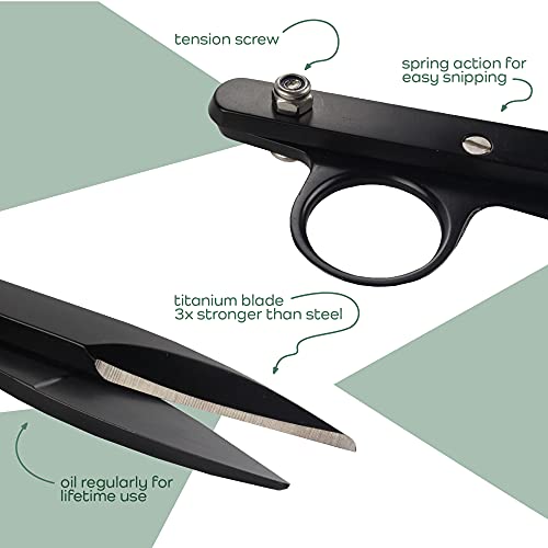 JubileeYarn Professional Multi-Purpose Titanium Precision Trimmer - Black - 30 Pairs - color: Titanium - Black, size: 30 Pairs