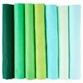 7PCS Solid Color Cotton Fabric Squares 20" x 20" Fat Quarter Fabric Bundles Craft Fabric for Patchwork Sewing Quilting Crafting DIY (Green) - color: Green