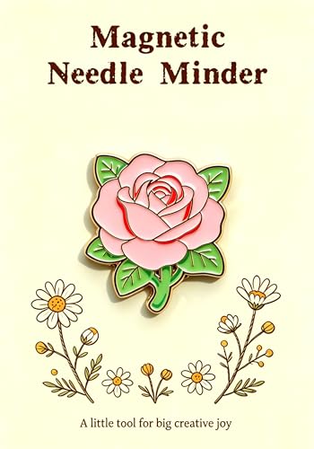HENYANMHXH Needle Minder Magnet, Cute Magnetic Needle Holder, Pink Rose - color: Blush Pink Rose