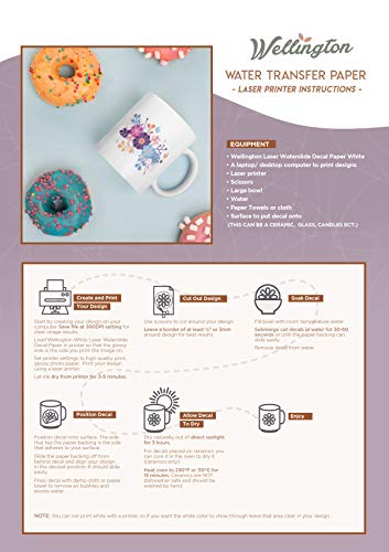 Waterslide Decal Paper Laser White 20 Sheets A4 Size - color: Laser - White