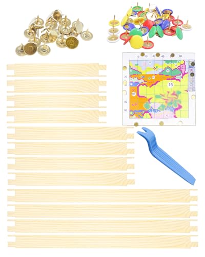 10-Piece of Wooden Canvas Stretcher Bars - 3 Sizes for Seamless Needlepoint Creations, with Tacks, Serving as Prime Stretcher Bars for Needlework Projects, Embroidery Stitch Frame Set(8,10 Inch) - size: 10PCS-(8,10 Inch)