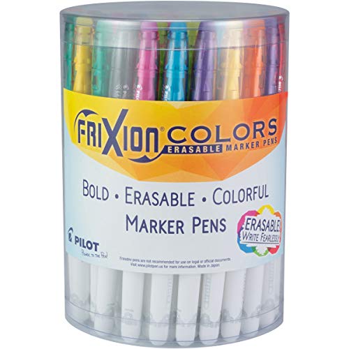 PILOT Pen FriXion Colors Erasable Marker Pens, Assorted Color Inks, 36-Pack - size: 1 Count (Pack of 36)