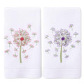 Bathroom Hand Towels Set of 2, Pink Purple Dandelion - color: 1153 - Pink Purple Dandelion