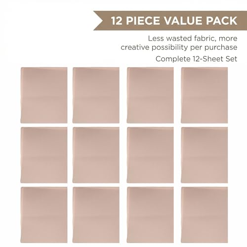 Essentials By Leisure Arts Aida Cloth 18 Count, 15"x18", Taupe Cotton Cross Stitch Fabric, 12 pc, Even-Weave Mesh for Embroidery, Needlepoint & Needlework Projects - color: 18ct Taupe