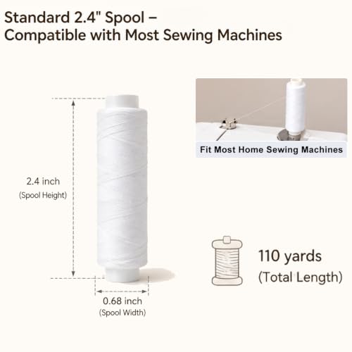 10 Colors Polyester Sewing Thread 110 Yards Each - color: Set 1
