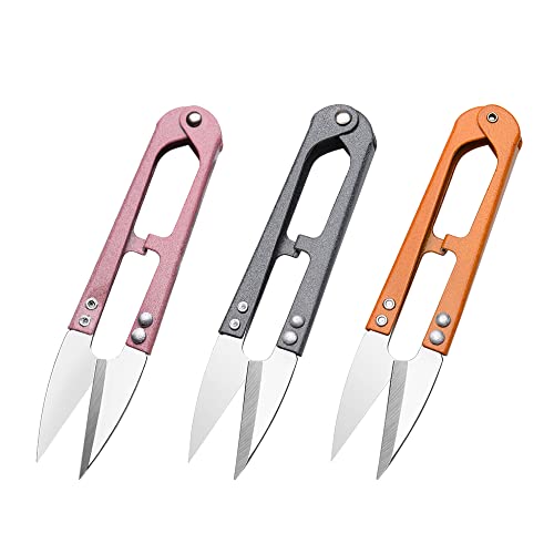 3pcs Sewing Scissors,4.27in Multi-Color Sharp Yarn Snips,Portable Mini Thread Cutters,Sewing Snips Trimming Nipper for DIY Supplies Embroidery Fishing Crafts Plants - size: black sewing scissors
