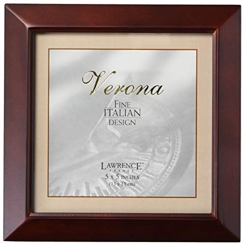 Lawrence Frames Estero Collection, Walnut Wood 5 by 5 Picture Frame - color: Esspresso Brown, size: 5x5