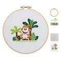 Ebherys Level 1 Embroidery Kits for Beginners and Adults, Different Animals Pattern, 1set as a Pack, inculde 1 Hoop, Instruction and Enough Threads, Easy and Basic Stitches (Monkey) - color: Monkey
