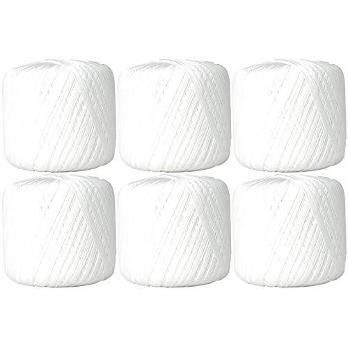 ThreadArt 100% Cotton Crochet Thread Size 10, 6 Ball Pack, White 1 - color: WHITE, size: SIZE 10 - 6 PACK