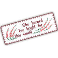 Povitrulya Wuthering Heights Bookmark Kit – She Burned Too Bright for This World Quote Cross Stitch, Gothic Literary Gift for Book Lovers, Emily Brontë Counted Embroidery Set, 16 Count Aida - color: "She Burned…"