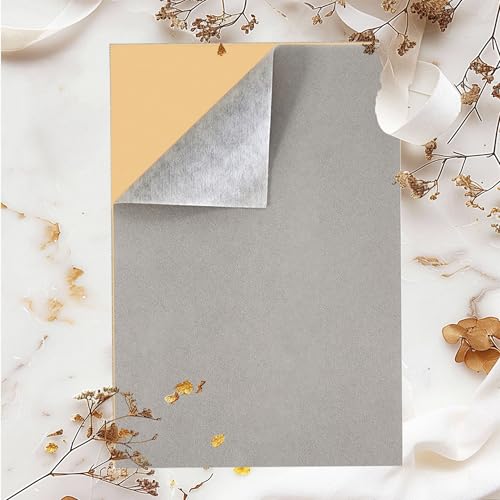 Bernese 6PCS Self Adhesive Felt Sheet, Felt Sheets with Adhesive Backing for Jewelry Box and Drawer Liner, A4 Size (8.3" x 11.8", Grey) - color: Gray