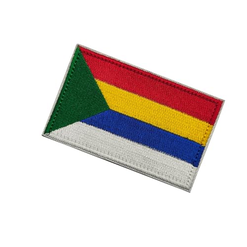 Druze Flag Embroidered Patches Appliques, Tactical Combat Armband Badges with Hook and Loop Fastener Backing, 2-Pack, 3.15 x 1.97Inch - color: color_s