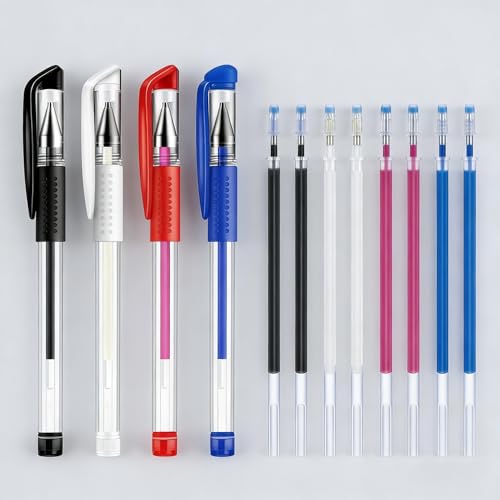 ibotti 4‑Color Heat Erasable Fabric Marking Pens with 8 Free Refills