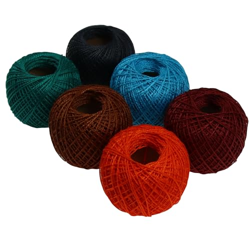 KCS Mercerized Pearl Cotton Thread Size 8 Crochet Needlework Embroidery Threads Ball (6, 18) - color: 18