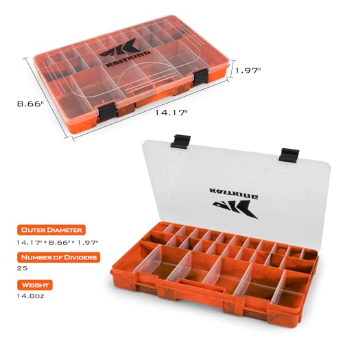 KastKing Utility Tackle Boxes, 3600 and 3700 Fishing Tackle Trays - color: Orange Camouflage, size: 3700(4Pack)