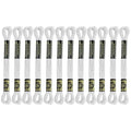 12 Skeins Embroidery Floss, White Metallic Embroidery Thread Polyester Cross-Stitch Threads for Hand Embroidery String Art DIY Creation - color: White