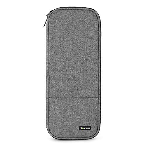 Teamoy Knitting Needles Case, Travel Organizer Storage Bag, Gray - color: Gray