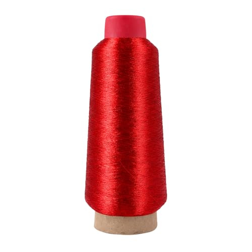Mandala Crafts Metallic Red Embroidery Floss for Sewing, 3281 Yard Spool - color: Red, size: 3000M 3281 Yard