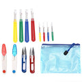 Seam Ripper Kit 14 Pcs with Scissors, Stainless Steel Stitch Remover Tool for Sewing, Ergonomic Thread Unpicker with Protective Cover for Fabric, Quilting, Embroidery, and DIY Craf