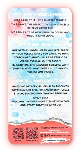 Awesome Pattern Studio Needle Minder Set - San Francisco Magnetic Needle Minder + 2 Needle Threaders + Crane Scissors. Enamel Pin for Cross Stitch, Embroidery and Craft - size: San Francisco Set #2