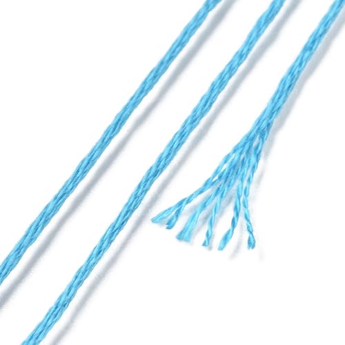 12 Skeins Cross Stitch Threads 0.5mm Embroidery Floss 6 Ply Polyester Friendship Bracelets Floss Crafts Floss 12 Color 8.75 Yards(8m)/Skein - color: 12 Skeins, Rainbow Color