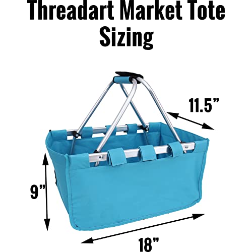 ThreadArt Collapsible Market Basket, Pink - color: Pink