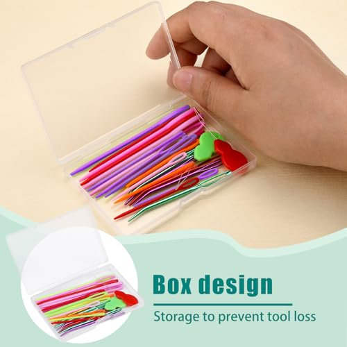 Bupete 25 Pcs Yarn Needles Metal Tapestry Needle Crochet Needles for Yarn - color: Colorful 25 PCS
