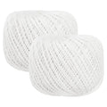 MECCANIXITY Crochet Thread Pearl Cotton Size 3 White 2 Rolls 164 Yards for Crocheting Tatting Knitting Embroidery Sewing - color: White
