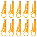 10Pcs Mini Wire Stripper Network Wire Stripper Punch Down Cutter Telephone and Computer UTP Cable Stripping Tool for RJ45/Cat5/CAT-6