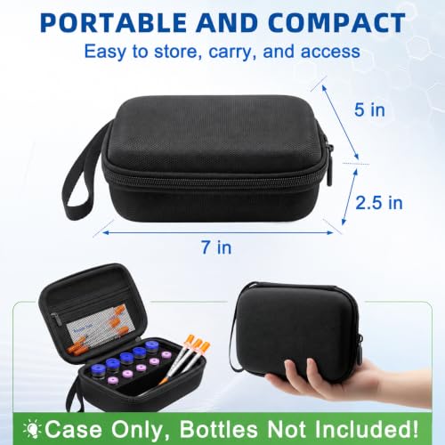 Peptide Case for Fridge, Insulin Vial Case for Diabetics - color: Black-10×(1-10ml)+10 Caps