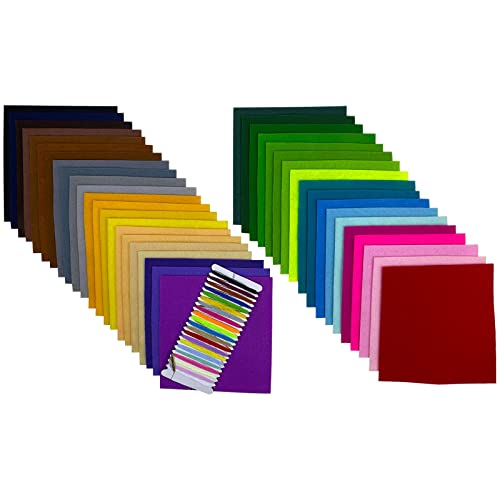 Stiff Felt Sheets Felt Fabric for Crafts 6"x6" 40 Colors - size: 6 x 6 inches