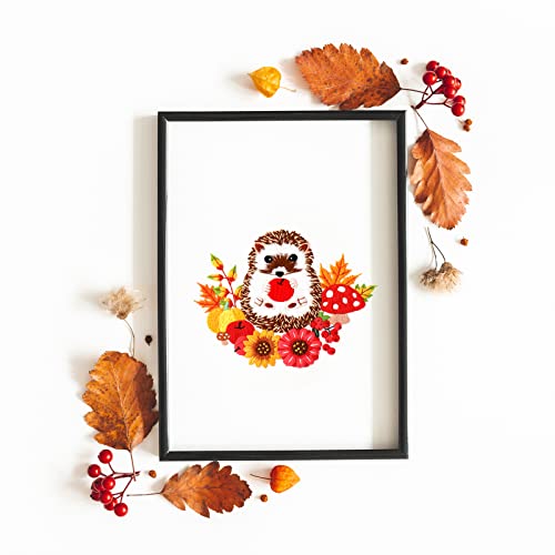 Louise Maelys Cute Hedgehog Embroidery Kit for Beginners Animal Craft - color: kit-9