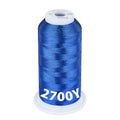 Simthread 2700 Yards Metallic Embroidery Machine Thread - Sapphire MS-010, 40wt High-Sheen King Spool, Smooth Running & Break Resistant for Commercial & Home Embroidery Machines - color: Sapphire MS-010