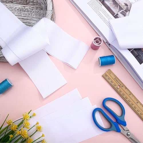 Tegeme 40 Pcs White Cotton Jelly Fabric Strips for Quilting Sewing, 2.55" - color: Basic Style