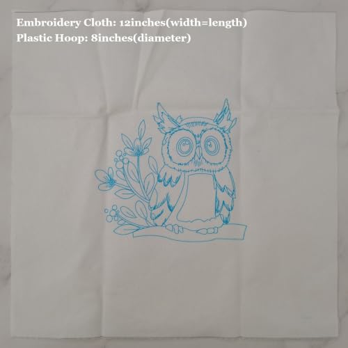 Embroidery Starter Kit for Adult Beginner with Owl Pattern Hand Stitch Set - color: Owl
