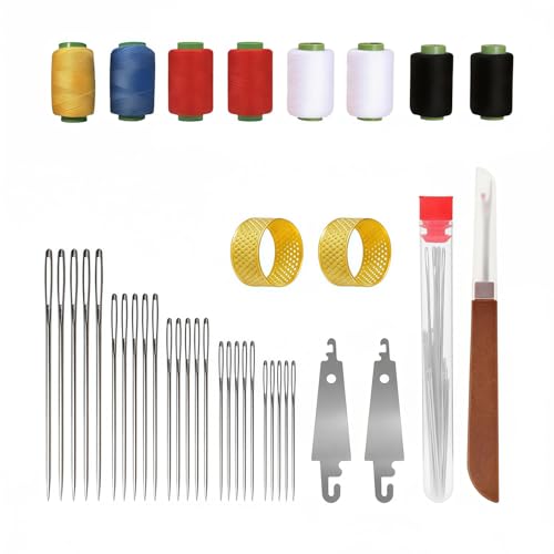 CHEMAILON Big Eye Steel Sewing Needles Kit, 39PCS for Hand Sewing DIY Craft