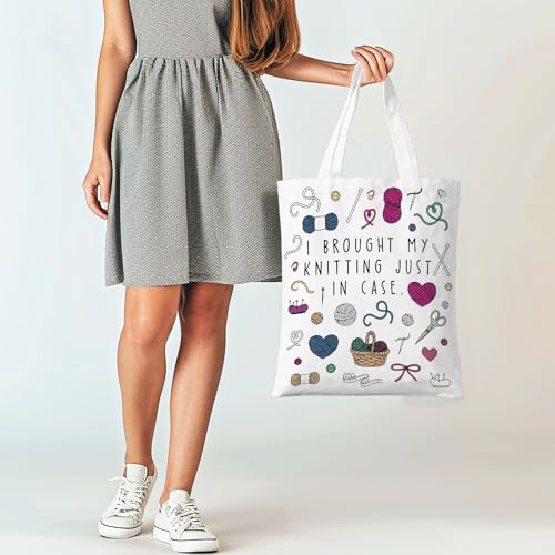 I Brought My Knitting Just In Case Tote Bag (154)