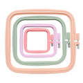 WINDAWNKE 3 Pack Square Embroidery Hoops 3 Sizes, 3", 4.3", 6.5"
