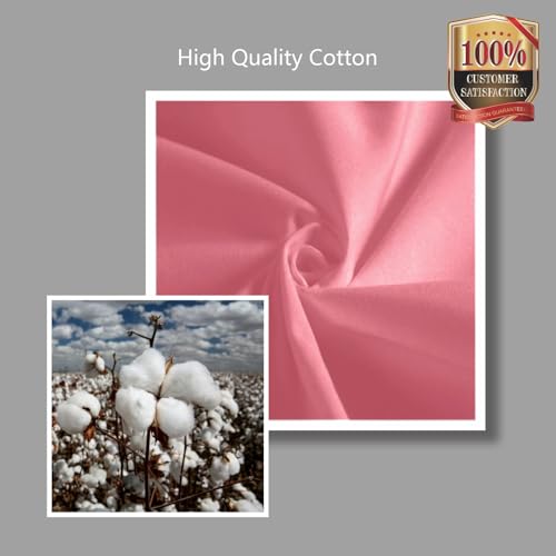 TOPDesign 1-Pack Super Strong Large 12oz Cotton Canvas Tote Bag, Reusable Grocery Shopping Cloth Bag, Fashionable Two-Tone Tote for Crafts, DIY Your Creative Designs - color: Rose Pink